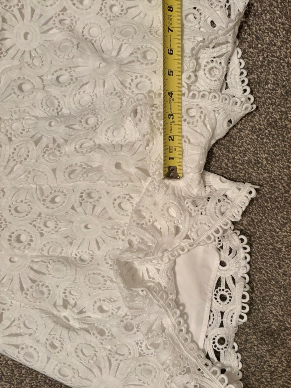 Nordstrom Rack White Lace Crochet Two-Piece Set - Top & Shorts - Picture 16 of 16